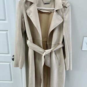 Elegant Beige Women's Trench Coat
